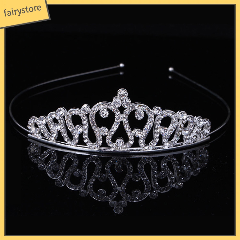 Cài Tóc Hình Vương Miện Đính Đá Xinh Xắn Cho Bé Gái