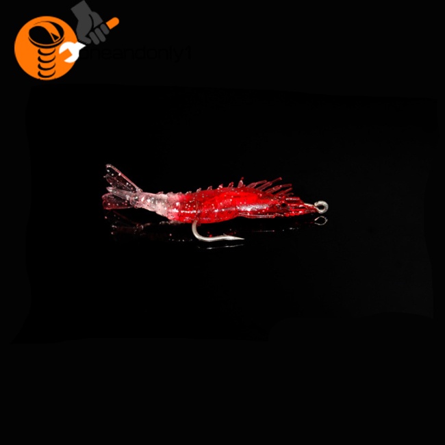 Mồi Câu Cá Giả Hình Tôm Dạ Quang Mềm Mại Tiện Dụng