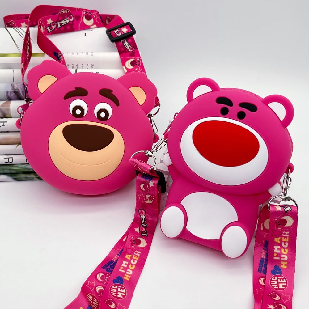 Túi Đeo Vai Đựng Tiền Xu Hình Gấu Hoạt Hình Dễ Thương Cho Bé Gái