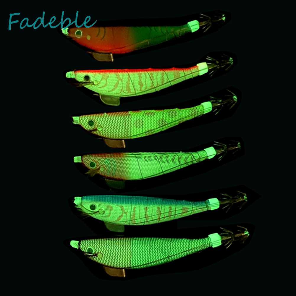 Mồi Câu Cá Giả Hình Tôm Bằng Gỗ Phát Quang Kích Thước 100mm 12g