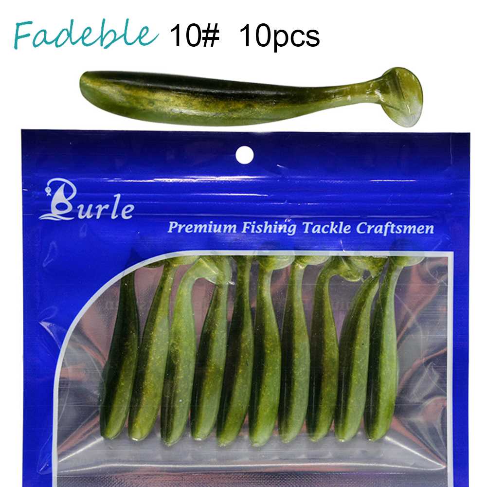 Set 10 Mồi Giả Nhử Cá Mềm 9cm 4.2g Gắn Kèm Móc Câu