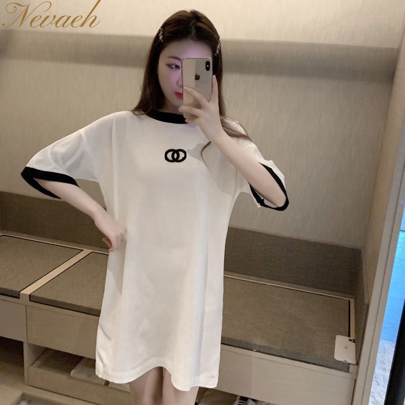 Đầm Thun Mỏng Dáng Rộng In Họa Tiết Thời Trang Mùa Hè Mới