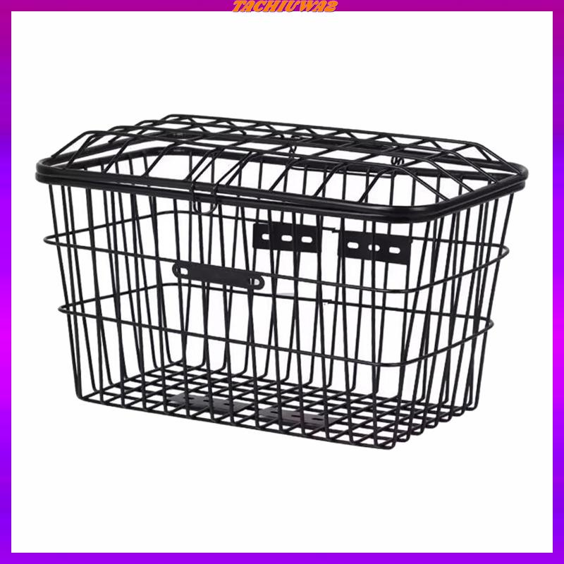 [Tachiuwa2] Giỏ Xe Đạp Dày Dễ Lắp Đặt Có Nắp Đậy