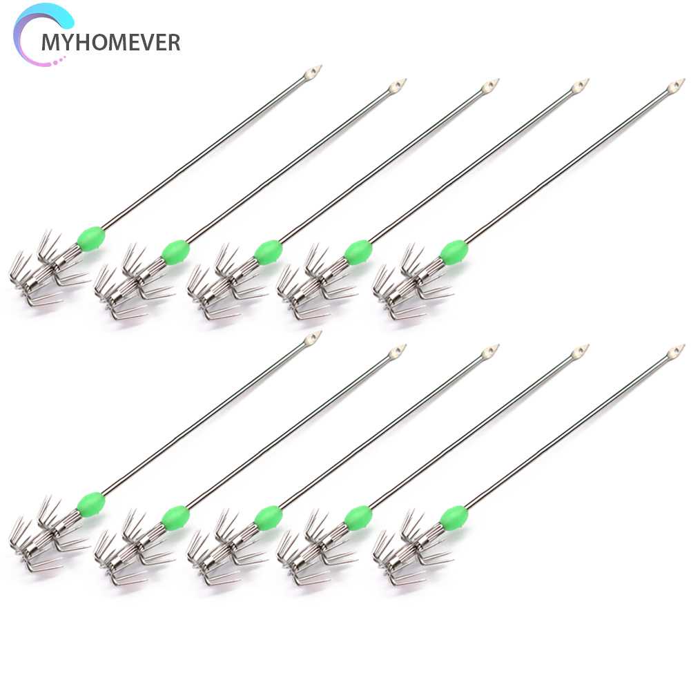 Bộ 10 Chiếc Móc Câu Hình Con Mực Phát Sáng Trong Bóng Tối