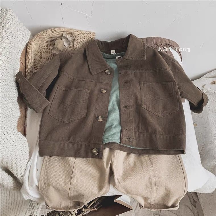 Quần Dài Vải Twill Đan Chéo Thời Trang Xuân Thu Cho Bé Trai Và Gái