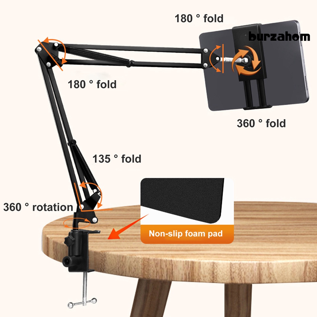 Giá Đỡ Điện Thoại [BU] Thiết Kế Kẹp Dài Xoay 360 Độ Để Bàn Tiện Lợi