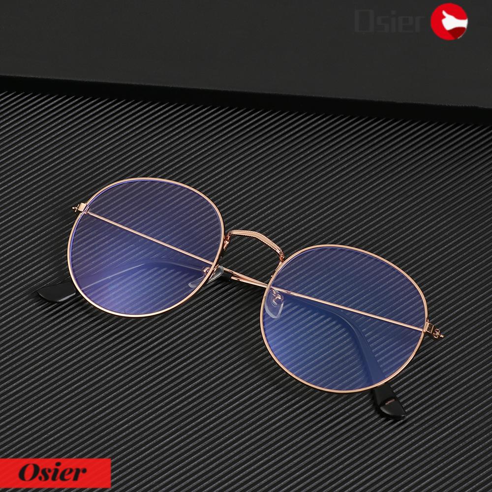 Mắt Kính Gọng Kim Loại Tròn Siêu Nhẹ 1 Kiểu Dáng Thời Trang Cho Nam Nữ