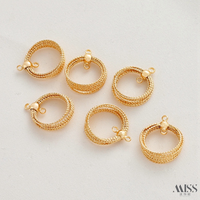 Vòng Dây Đồng Mạ Vàng 14K Nhiều Lớp Nhiều Màu Sắc Dùng Làm Trang Sức diy