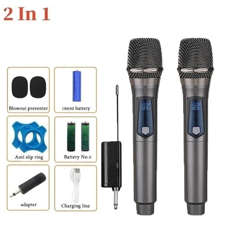Micro Cầm Tay Không Dây UHF 30m Có Thể Sạc Lại Dùng Để Hát Karaoke / Đám Cưới / Hát Tại Nhà