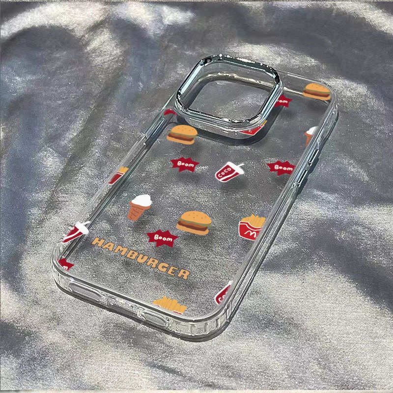 ✅Ốp Điện Thoại Mềm Chống Sốc Hình Hamburger Đơn Giản Cho Iphone 11max 1287In 1314pro 50CJ