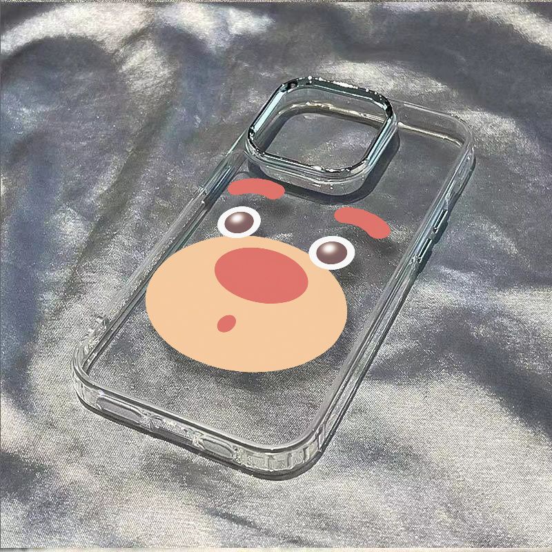 ✅Ốp Điện Thoại Dẻo Màu Hồng / Hồng Họa Tiết Chú Gấu Dễ Thương Chống Sốc Cho Iphone128In 711 1314pro max