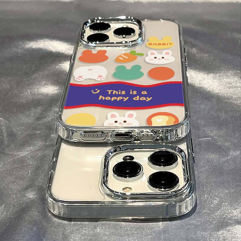 ✅Ốp Điện Thoại Mềm Chống Sốc Hình Thỏ Và Cà Rốt Cho Iphone 13 xs14pro 12Plus 711 max8 80HY