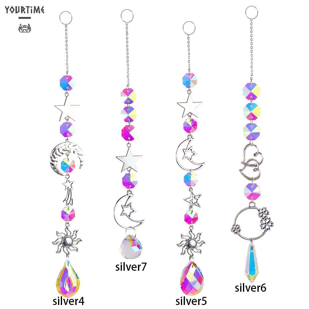 Chuông Gió Pha Lê Treo Cửa Sổ Trang Trí Bắt Đèn