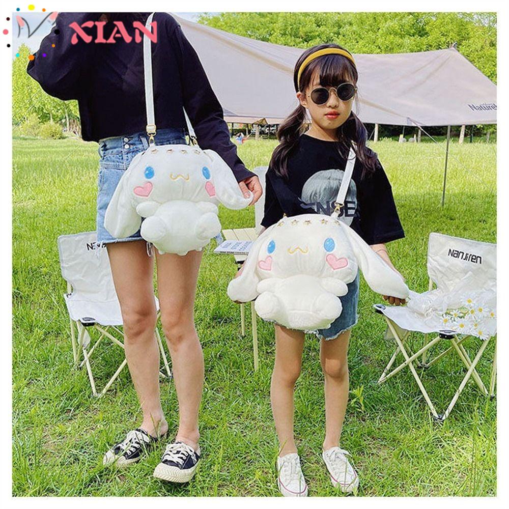 Túi Đeo Vai Mini Hình Cinnamoroll Hoạt Hình Nhồi Bông Dễ Thương Cho Bé Gái