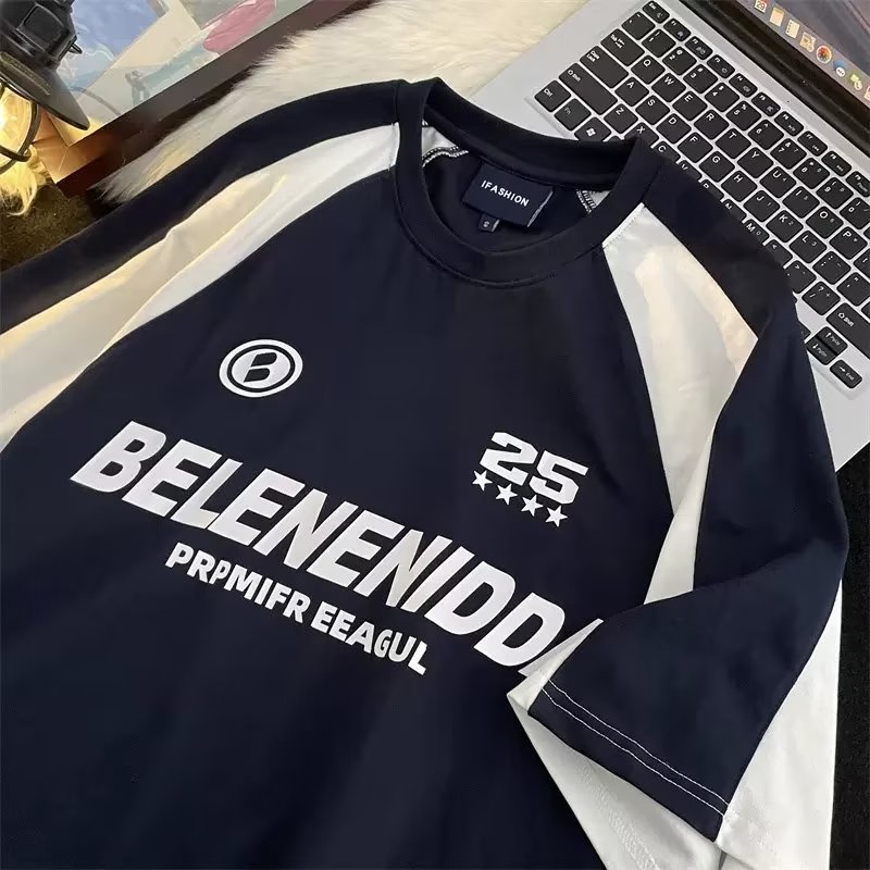 Áo Thun Bóng Chày Tay Ngắn Thời Trang Mùa Hè Cho Nam