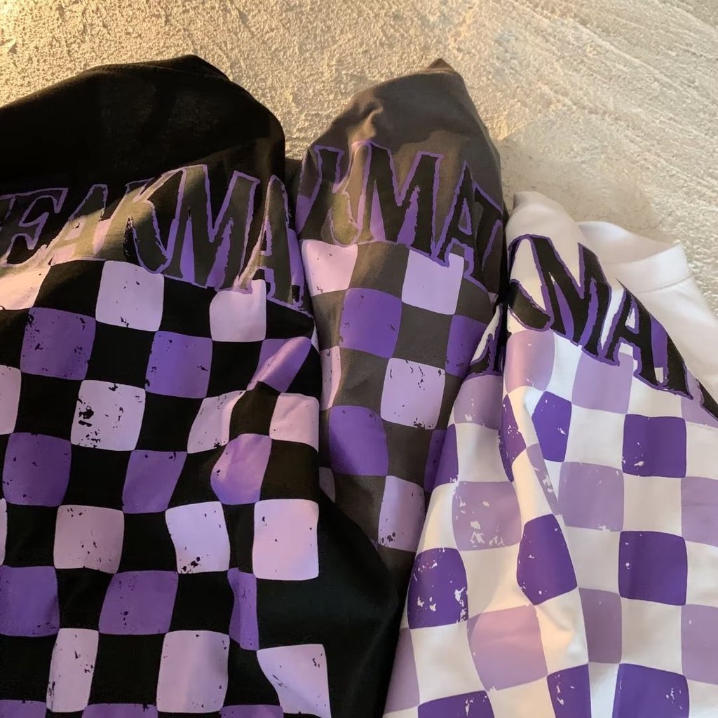 Áo Thun Ngắn Tay Dáng Rộng Họa Tiết Kẻ Sọc Phong Cách Retro Mỹ Thời Trang Mùa Hè Cho Nữ