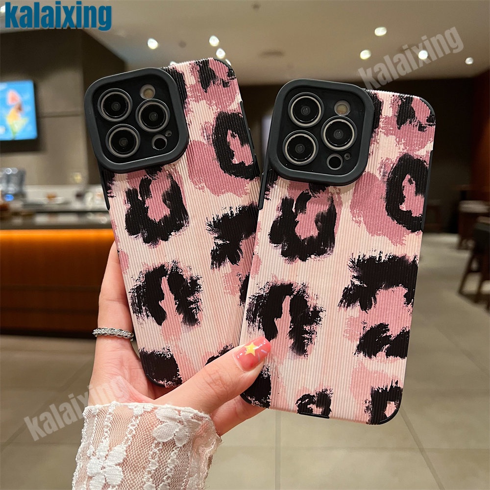 Ốp Điện Thoại Mềm In Hình Báo Hồng Cho iPhone 11 12 13 14 Pro Max 14 Plus Xs Max X XR 7 8 Plus