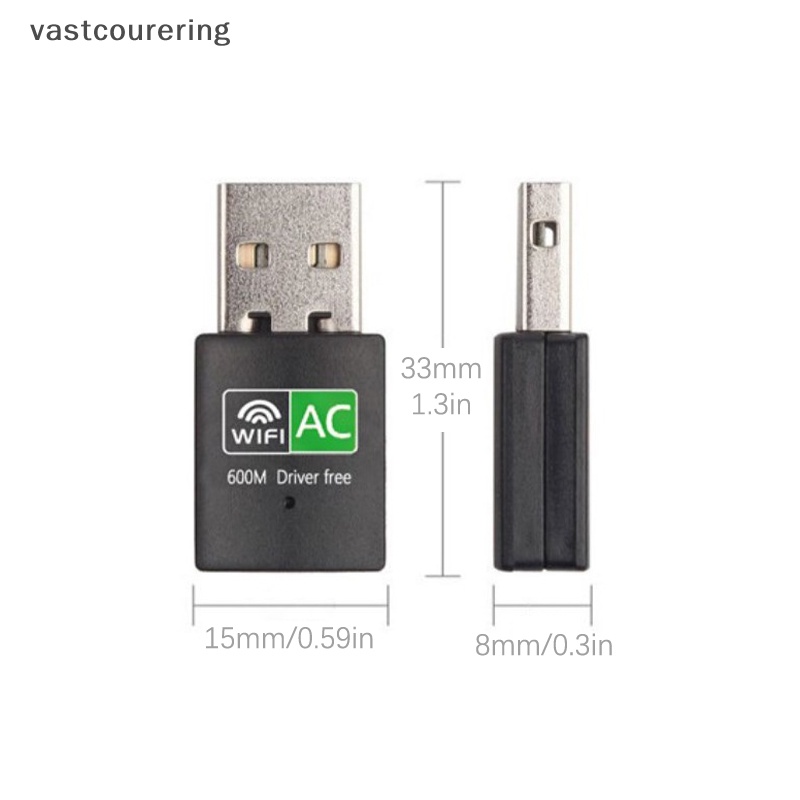 Thẻ Mạng Không Dây Vast 600mbps 2.4GHz + USB 5GHz Băng Tần Kép