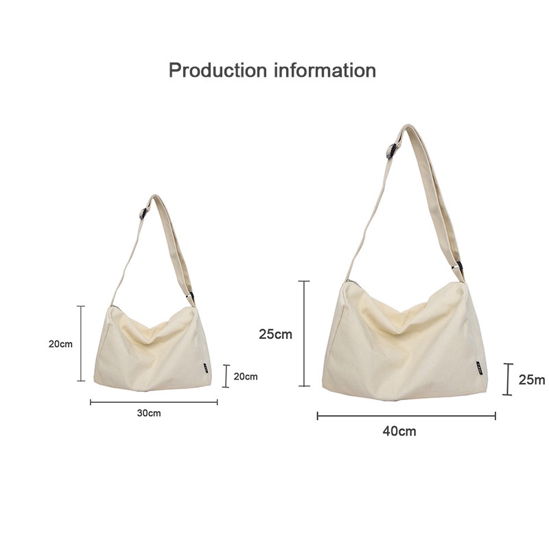 2 · túi đeo chéo vai đơn irls dung tích lớn ins túi vải lười apanese