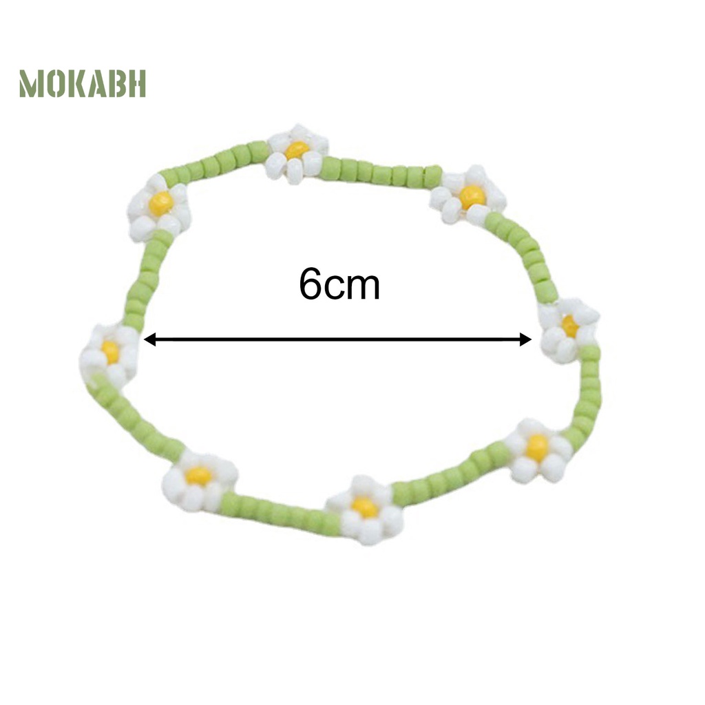 Vòng Đeo Tay Chuỗi Hạt Họa Tiết Hoa Tinh Tế Thời Trang Cho Nữ