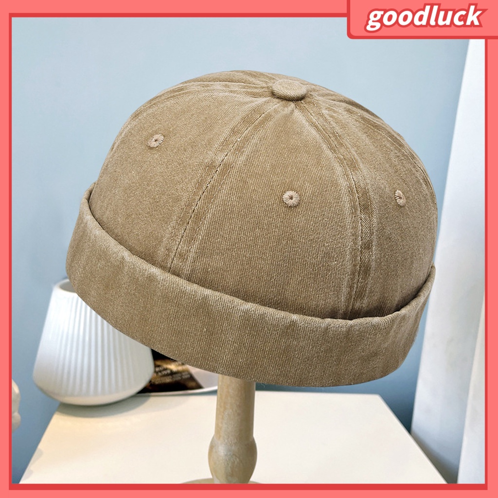 [GLO] Mũ Thủy Thủ Không Vành Thoáng Khí Màu Trơn Điều Chỉnh Được Nhẹ Nhàng Trang Trí Bốn Mùa