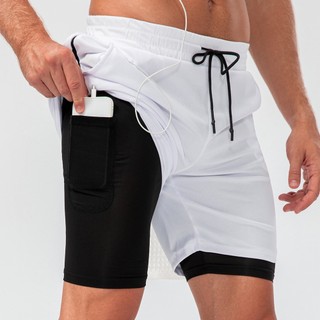 Quần short thể thao nam 2 trong 1