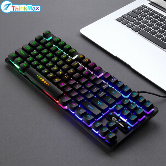 Thinkmax Bàn PhíM Cơ Gaming Gk-10 Có Dây 87 PhíM, Led Rgb Cho Game Thủ