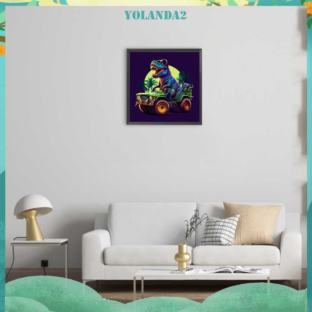 Tranh Đính Đá Kim Cương Toàn Bộ 5D DIY Hình Khủng Long