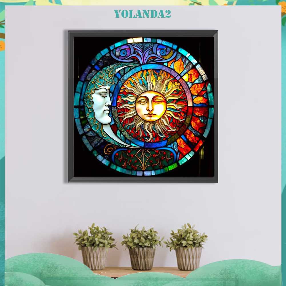 Tranh Đính Đá Kim Cương Toàn Bộ 5D DIY Hình Vẽ Trăng Sao