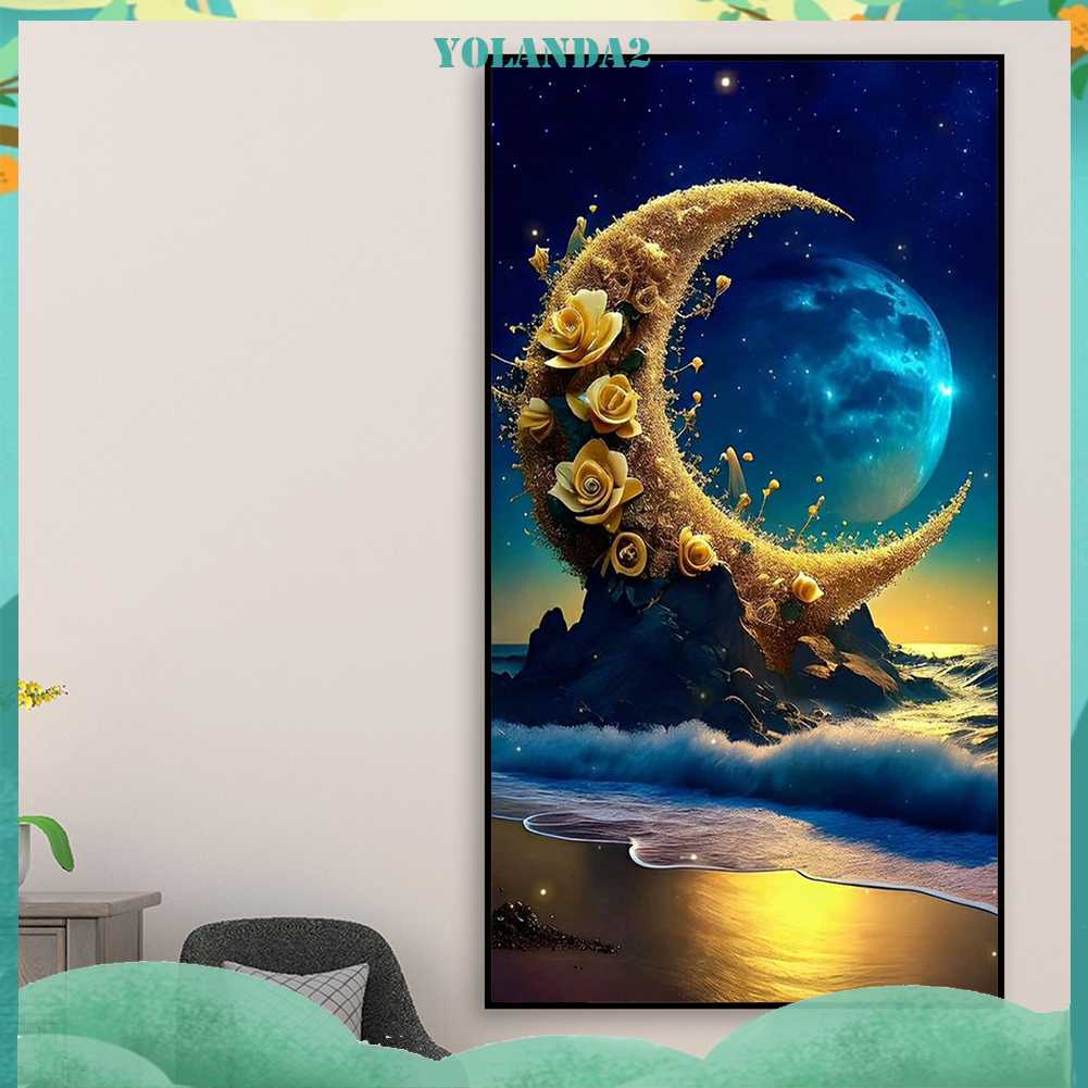 Tranh Đính Đá Kim Cương Toàn Bộ 5D DIY Hình Vẽ Phong Cảnh Trang Trí Nhà Cửa