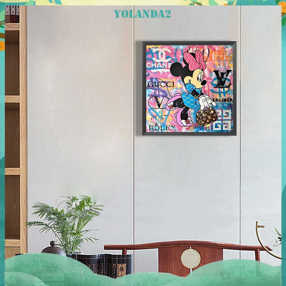 Tranh Đính Đá Kim Cương Toàn Bộ 5D DIY Hình Vẽ Chuột Mickey