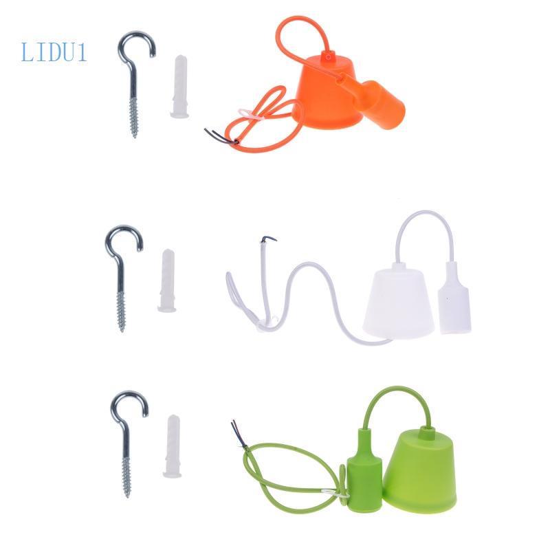 Dây Đèn E27 1M Kèm Giá Đỡ Nhiều Màu Sắc Dùng Trang Trí DIY