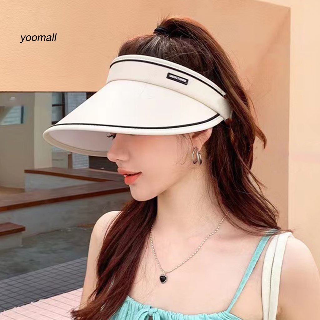 Mũ Lưỡi Trai Hở Chóp Co Giãn In Logo Chữ Thời Trang Cho Nữ