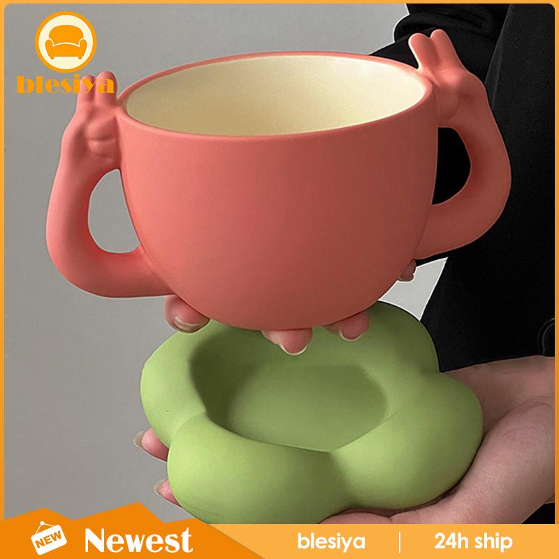 Cốc Sứ Uống Nước / Trà Sữa / Cà Phê Thiết Kế Độc Đáo Tiện Dụng Cho Gia Đình