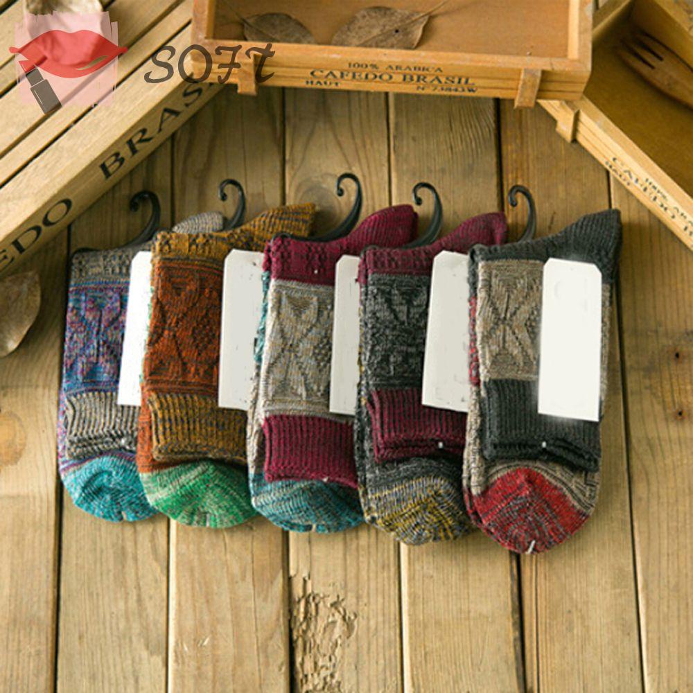 1 Đôi TấT MềM MạI HọA TiếT Kẻ SọC Cho Nam