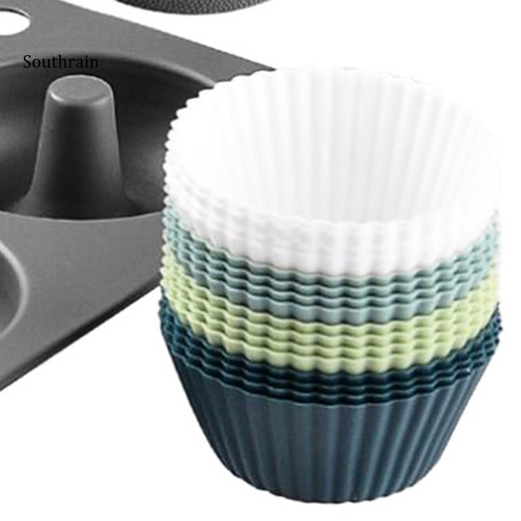 Set 12 Khuôn Silicone Làm Bánh Mousse Mini Chống Dầu Dễ Tháo Rời