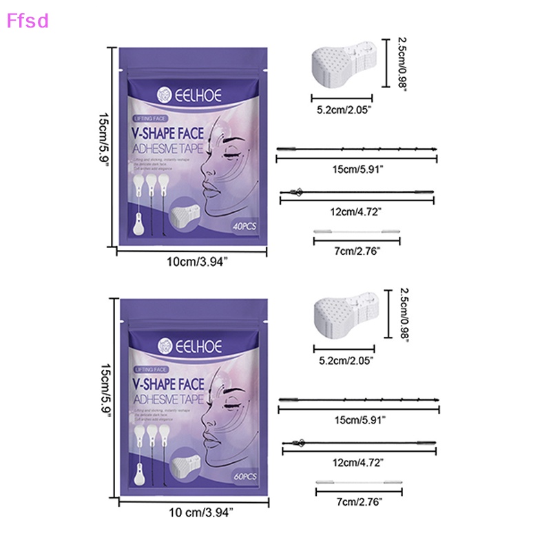 {Ffsd} Băng Keo Dán Nâng Cơ Mặt Vô Hình Tạo Khuôn Mặt Chữ V * Hàng Bán Chạy