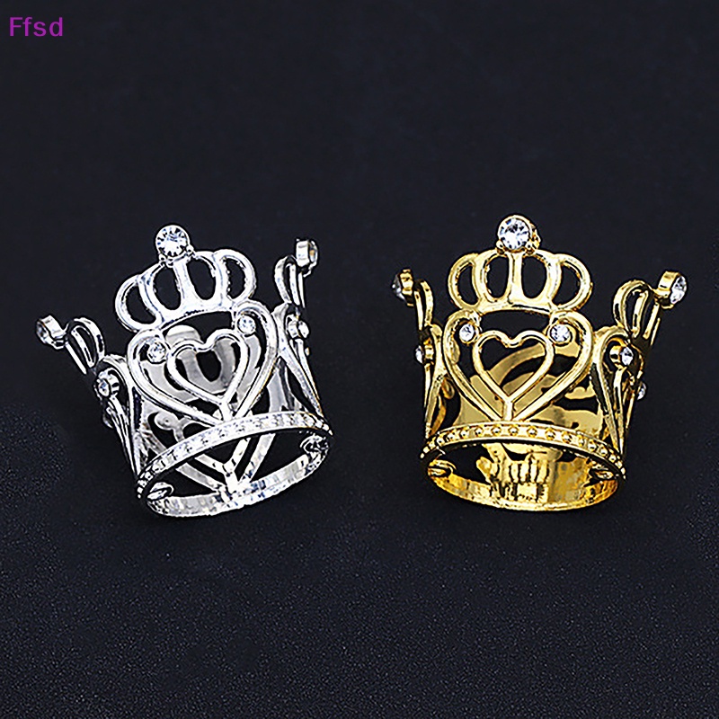{Ffsd} Phụ Kiện Tóc Hình Vương Miện Nhỏ Bằng Kim Loại Thời Trang Trang Trí Bánh Kem Sinh Nhật Bé Trai Bé Gái * Hàng Bán Chạy