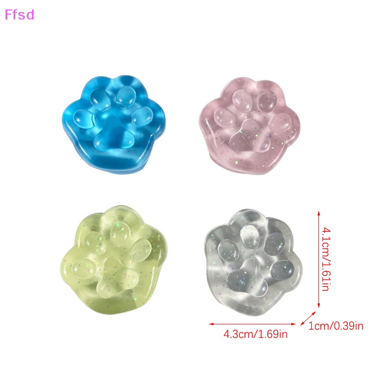 {Ffsd} Đồ Chơi Con Dấu Chân Mèo Mini Dễ Thương Giảm Căng Thẳng Làm Quà Tặng * Bán Chạy