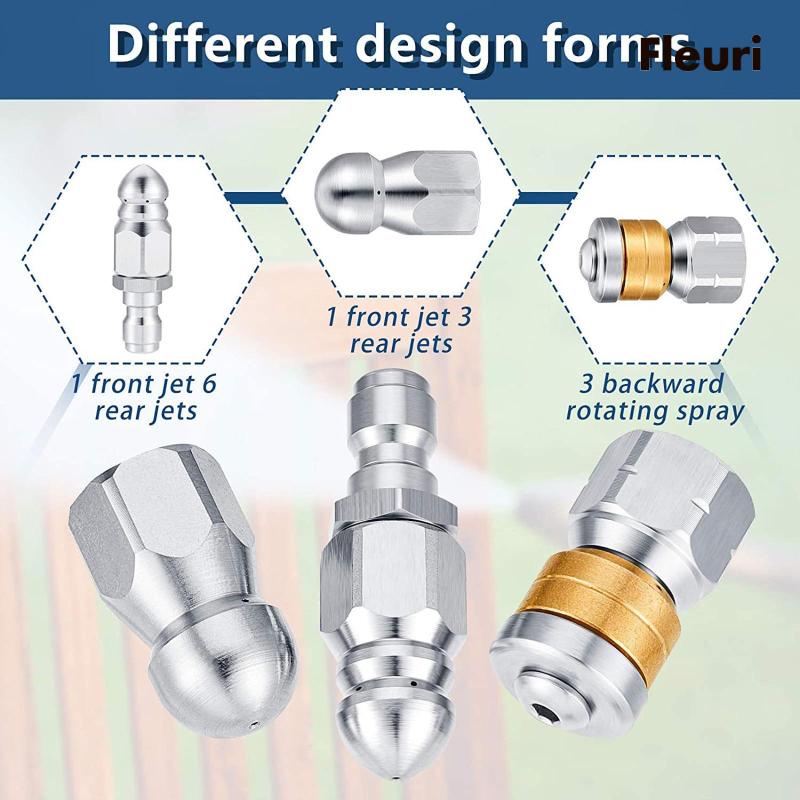 Set 3 Đầu Vòi Xịt Nước Áp Suất Cao Chuyên Dụng