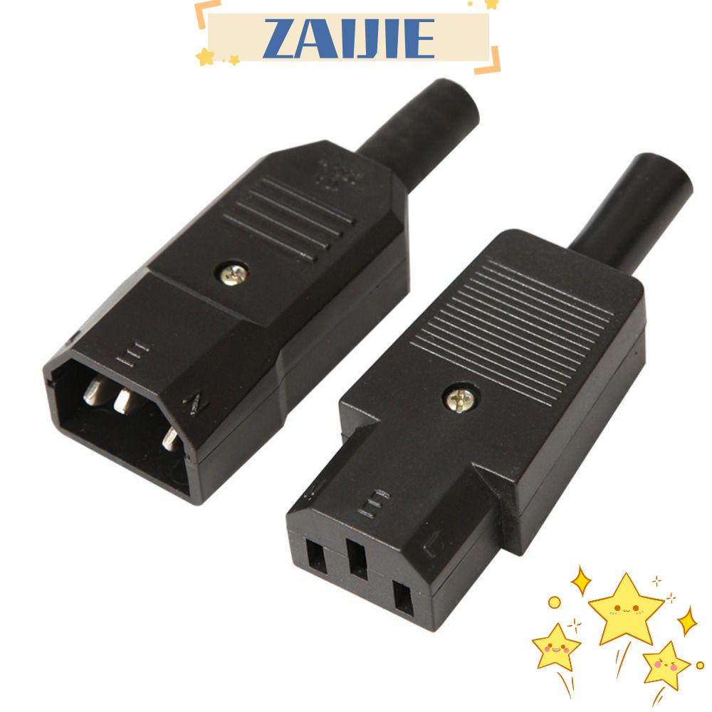 3 Ổ Cắm Điện 3 Chấu 10A 250V ZAIJIE24 Tiện Dụng Đầu Nối Nguồn Điện Có Thể Thay Đổi Tiện Dụng