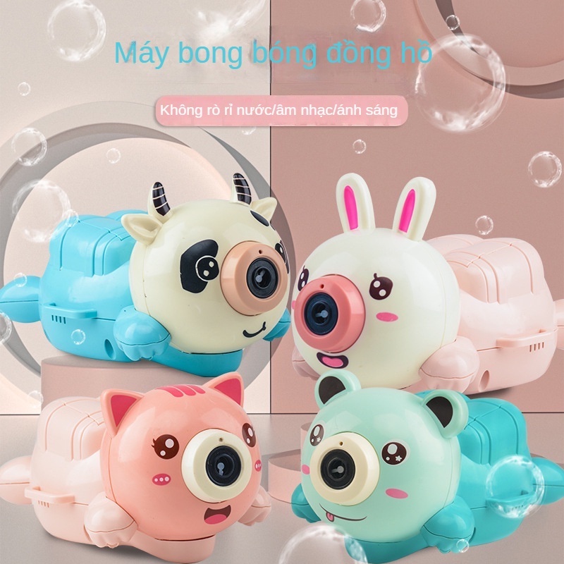 Máy Thổi Bong Bóng Tự Động Có Đèn Và Nhạc Dễ Thương Cho Thú Cưng