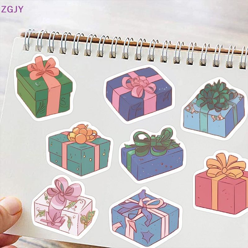 Set 50 Miếng Dán Hoạt Hình Dễ Thương Trang Trí Sổ Tay / Guitar Mới