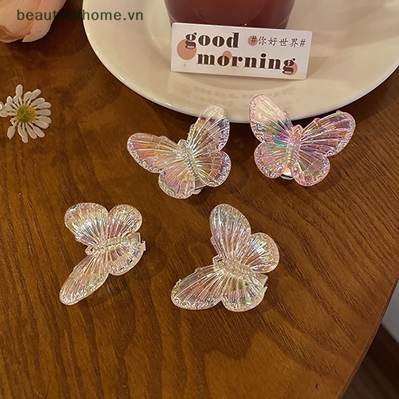 Set 5 Kẹp Tóc Hình Bướm / Trái Tim Thời Trang Cho Nữ