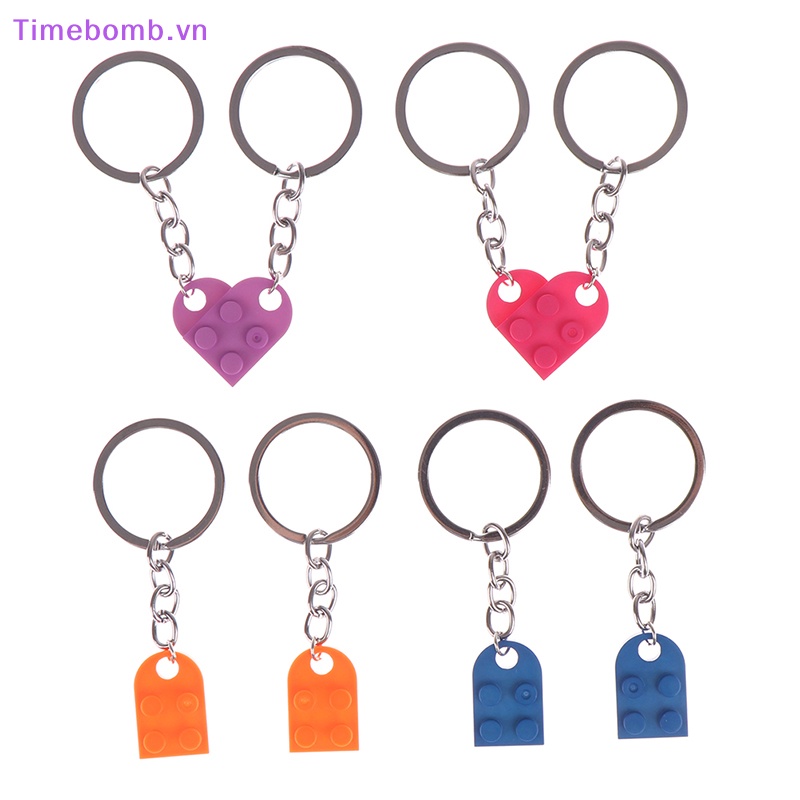 # Túi Đeo Chéo Thời Trang Hàn Cho Nữ # 2 Móc Khóa Hình Viên Gạch Trái Tim Dễ Thương