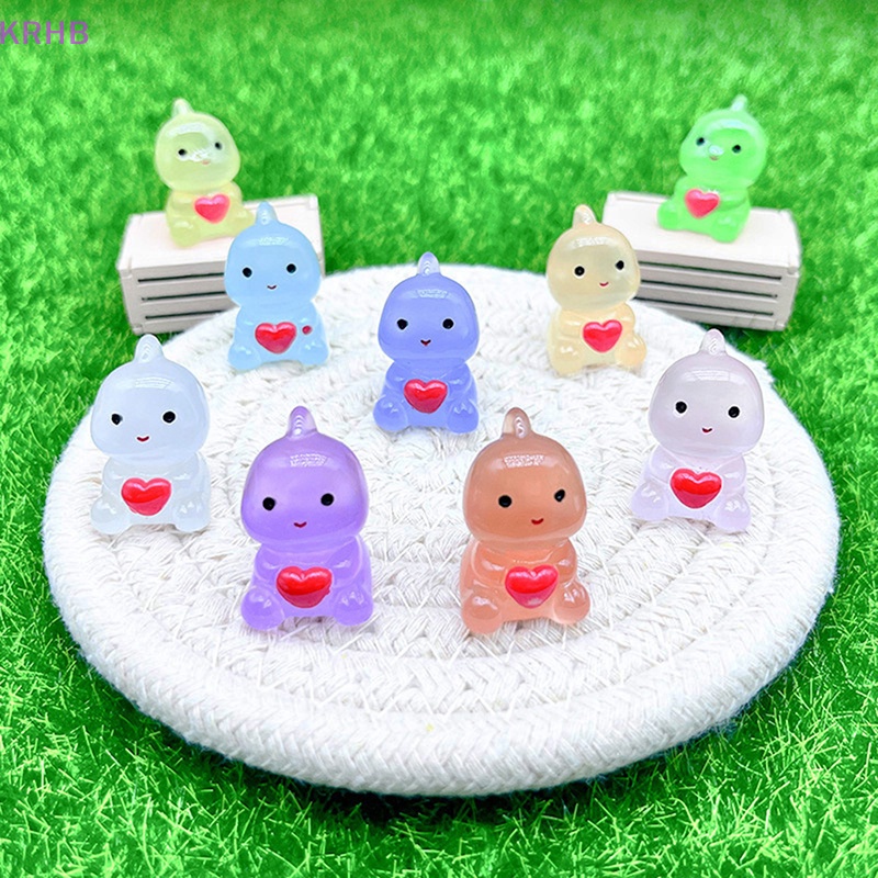 Bộ 5 Mô Hình Khủng Long Mini Bằng Nhựa Phát Quang Dùng Trang Trí DIY Mới