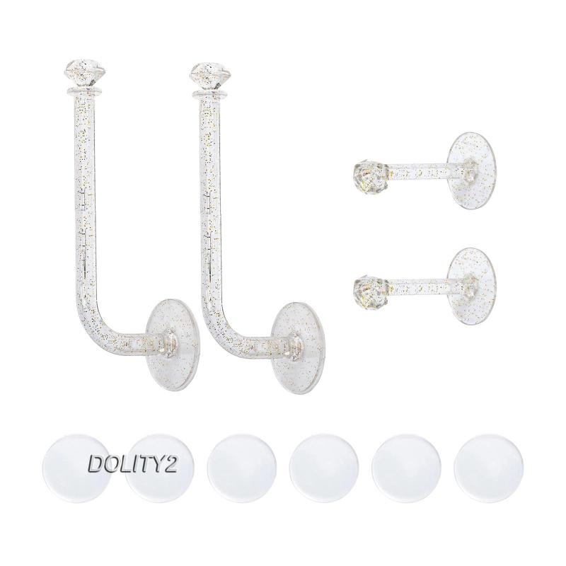 Giá Treo Kẹp Tóc Gắn Tường Trong Suốt Tiện Dụng Cho Nhà Bếp / Phòng Tắm / Văn Phòng