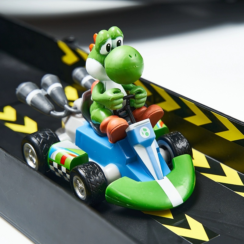 SUPER MARIO WII LUIGI PRINCESS 12CM PULL BACK RACER GO KART CAR TOY