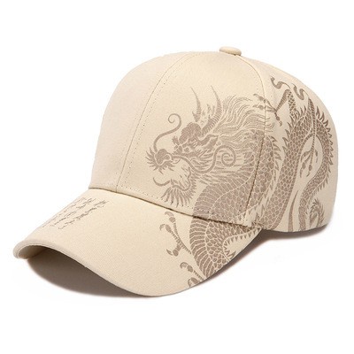 Mũ lưỡi trai THE CAPAL họa tiết rồng phong cách Trung Hoa thời trang cho nam và nữ