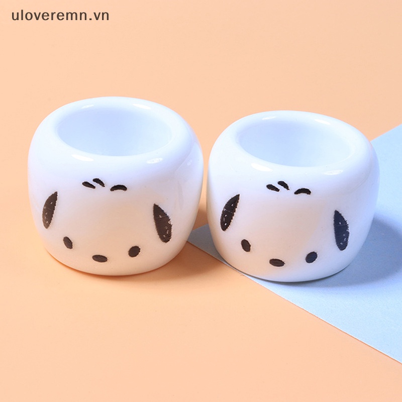 Bộ 2 Chén Dĩa Tròn Đồ Chơi Mini In Hoạt Hình Cho Nhà Búp Bê